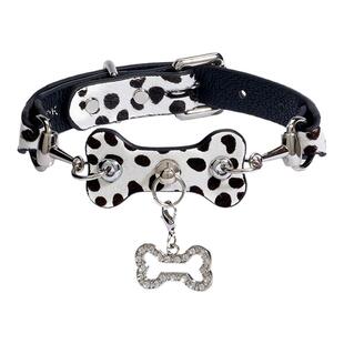 CHICCHOK原创项圈女m高级感choker斑点小狗颈带真皮颈环颈圈男女