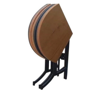 铁艺圆形桌子折叠实木桌小户型家用餐桌多功能伸缩圆桌桌椅组合