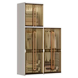 也雅收纳柜挂衣服成人塑料简易衣柜卧室家用儿童储物柜多功能环保