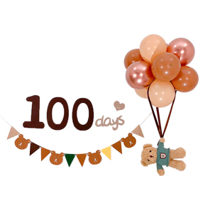 龙宝宝百天布置装饰场景满月30天简约家庭100天纪念日拍照背景墙