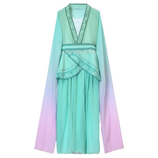 出租踏春行古典舞剧目演出服汉唐女成人飘逸中国风舞蹈裙服装租赁