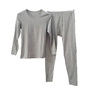 格凯男士新疆棉超薄打底秋衣秋裤160克纯棉弹力舒适贴身内衣套装