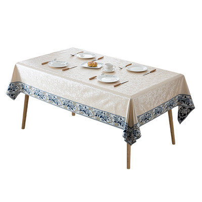 竹月阁新中式PU防水防油桌布