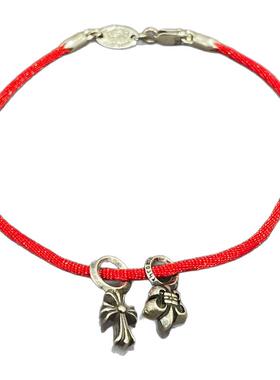 情侣纯银朋克十字架宝剑手绳特惠