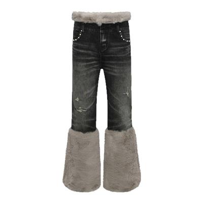 BIRTH OF ROYAL CHILD.BORC 【宋亚轩同款】珍珠宫廷拼接牛仔裤