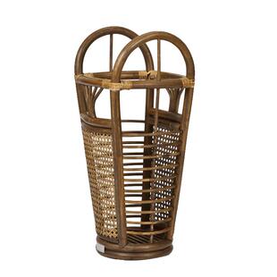 长青堂入户藤编雨伞架家用收纳架收纳桶门口伞桶放伞藤架子置物架