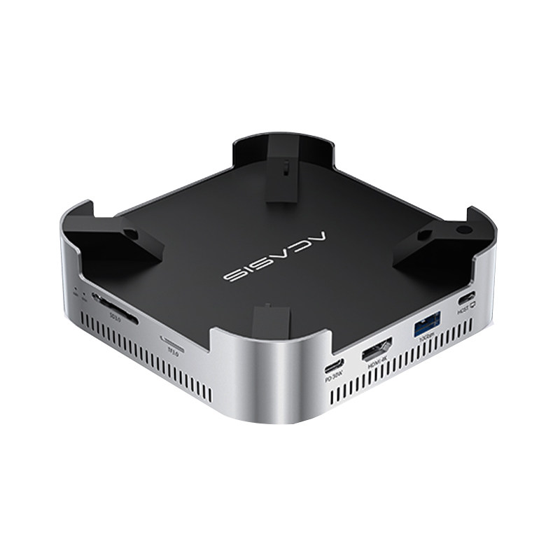 阿卡西斯macmini扩展坞适用于苹果Macmini m4/m4 Pro拓展坞底座集线器外接固态硬盘盒存储扩容桌面转接器支架