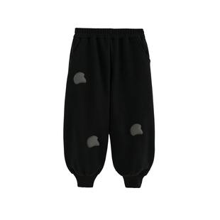 砚台家童装女童加绒卫裤一体绒冬季新款儿童运动裤宝宝加厚裤子红