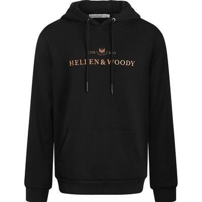 秋季奢侈品刺绣纯棉黑色男士卫衣