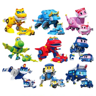 正版帮帮龙变形玩具工程车小队救援队恐龙玩具男生套装组合变形