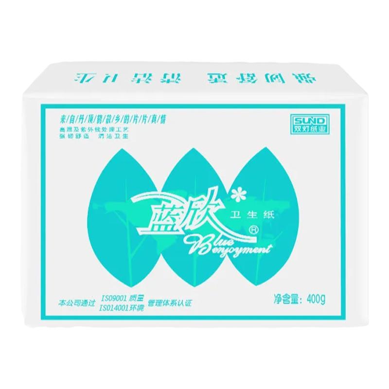 蓝欣平板卫生纸双灯正品6包包邮
