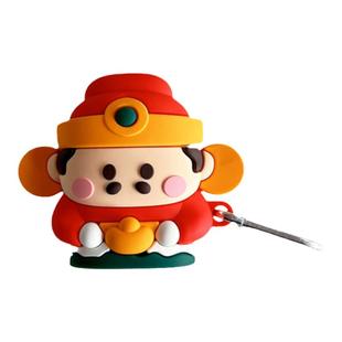 元宝财神Airpodspro2保护套适用于苹果耳机保护壳三代airpods无线蓝牙华为freeclip耳机壳新年喜庆freebuds6i