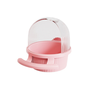 鹦鹉喂食器防撒防溅站架食盒鸟粮食盆内挂训练零食饲料盒炫彩食杯