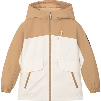 暇步士童装男童加绒风衣2025秋冬新款中大童保暖连帽儿童休闲外套