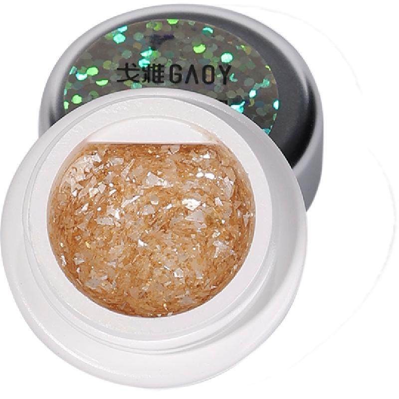 gaoy戈雅极光贝壳云母胶罐装甲油胶2026年新款爆闪亮片指甲胶美甲