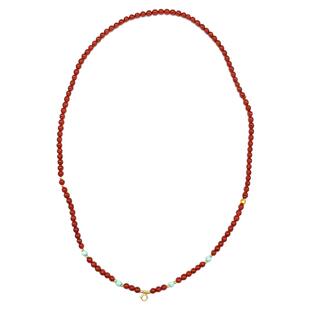 【万能链 搭配吊坠】诗普琳新品 黄18K金南红玛瑙万能链DIY配件女