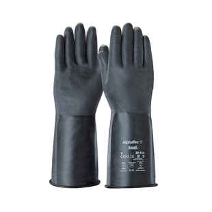 Ansell安思尔38-514手套丁基橡胶轻薄耐化学防护醛酮酯无机酸防滑