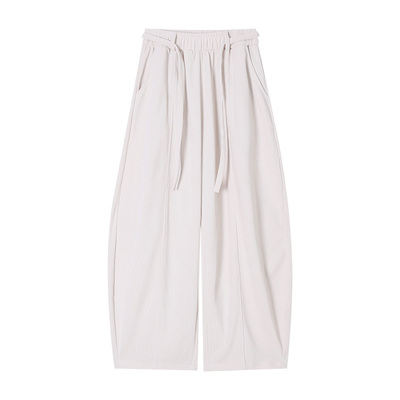 加绒灯芯绒阔腿裤女2025秋冬新款