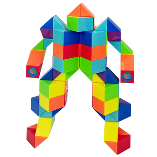 点盛百变魔尺24段36节72彩色240幼儿园48儿童魔方益智玩具9磨魔棍