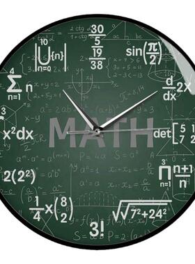数学公式符号带灯钟表客厅创意