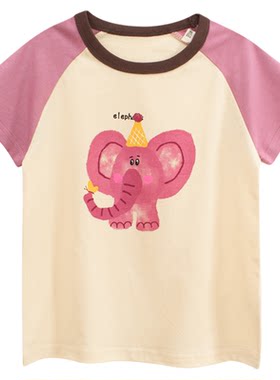特价 品牌童装夏季新款2024韩版儿童纯棉印花短袖t恤女童衣服