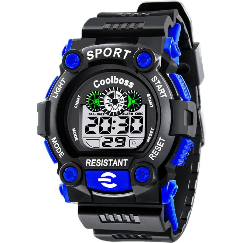 手表男电子表男孩初中学生青少年运动防水考试夜光高中生手表女款