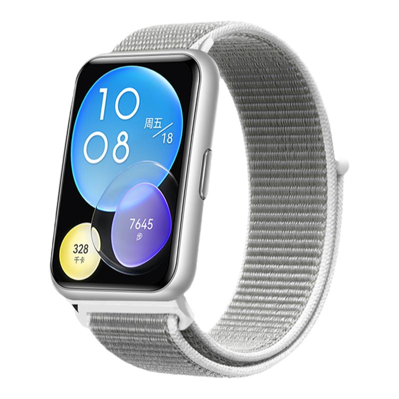 适用华为Watch Fit3智能手表雅致版fit5尼龙精织表带watchfit2款运动透气fit4/4pro活力时尚替换