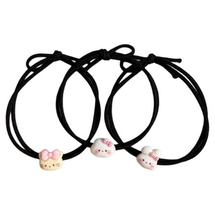 可爱KT云朵发绳简约ins少女心头绳情侣闺蜜手链皮筋男友森系发圈