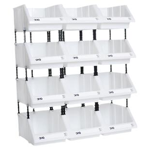 腾正跃组合式零件收纳盒斜口货架分类盒仓库货物物料盒螺丝盒加厚