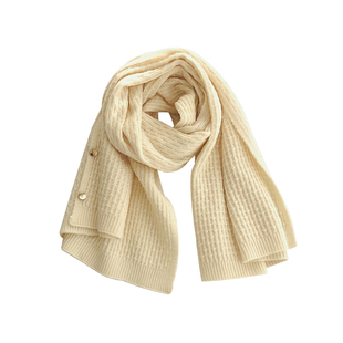 披肩秋冬季外搭女针织细毛线三角巾斗篷披风带扣护颈椎脖子围脖