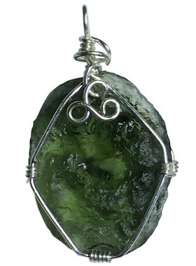 玻璃陨石挂坠项链锁骨链