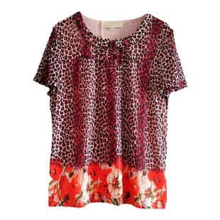 菲琪女装品牌中年妈妈夏装进口台湾纱高端上衣中老年短袖洋气T恤