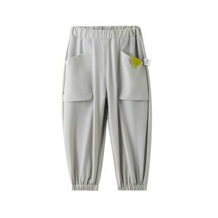 米乐熊儿童速干裤男童夏季防水耐磨登山裤女童高弹户外机能裤子