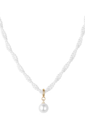 施家珍珠锁骨链女缠绕叠戴项链