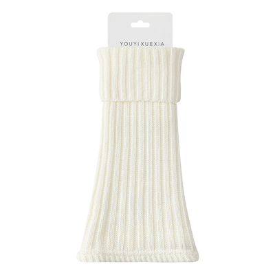 白色袜套女堆堆袜秋冬季配雪地靴加厚保暖腿套小腿袜配鲨鱼裤