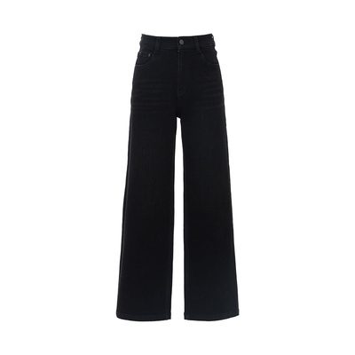 iammix27冬季加厚拉绒直筒牛仔裤