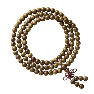 庆祥泰天然金丝楠木手串女款正宗真品文玩檀香木质佛珠108颗手链