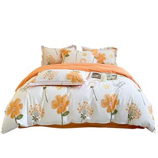 无印良品纯棉四件套全棉床上用品被套床单宿舍三件套床笠2025新款