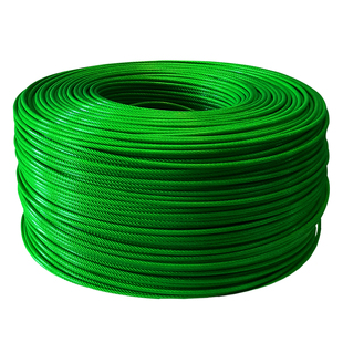 包塑镀锌钢丝绳子包胶拉大棚葡萄架遮阳网带皮软晾衣绳23456810mm