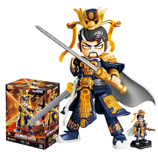 布鲁可积木英雄无限机甲圣铠刘备战斗服三国法相布鲁克积木人玩具