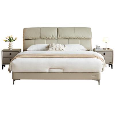 全友家居现代简约皮艺床