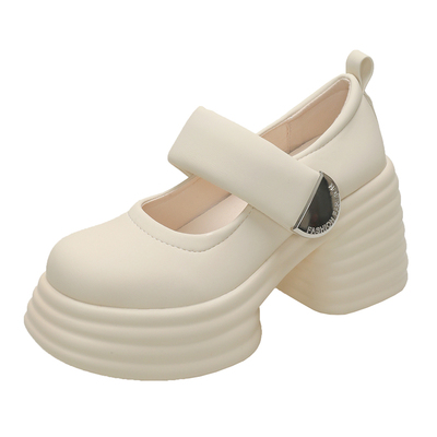 高跟鞋婚鞋主婚纱厚底增高玛丽珍