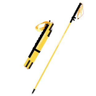 鲁滨逊碳纤维四节折叠登山杖户外徒步超轻越野跑杖专业爬山手杖新