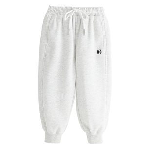 布丁哈鲁童装裤子女童卫裤儿童休闲裤春秋款2026春秋新款束脚长裤