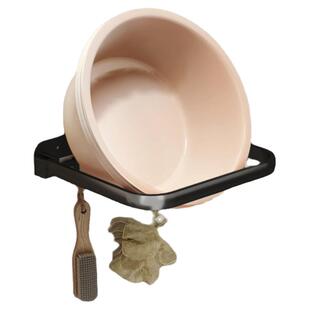 卫生间脸盆收纳架免打孔浴室用品大全放盆子厕所摆放壁挂置物架子