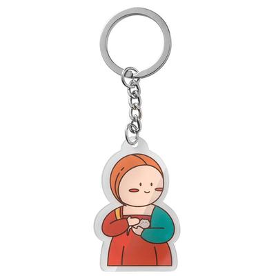 抽象人物挂件网红ins一对钥匙扣