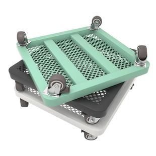 花托长方形铁艺滑轮托架承重花盆托盘带轮移动植物滚轮底座万向轮