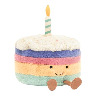 Jellycat趣味彩虹生日蛋糕
