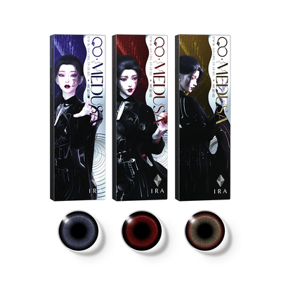 IRA美瞳日抛美杜莎红棕红色显色cos隐形眼镜小直径自然款小狐狸棕