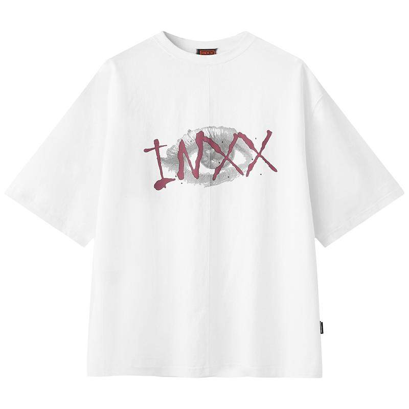 王星越同款 INXXSTREET涅槃重生系列潮牌LOGO短袖T恤男女款五分袖